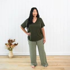 Kyte Baby Women's Lounge Pants in Gingham Fir Outlet