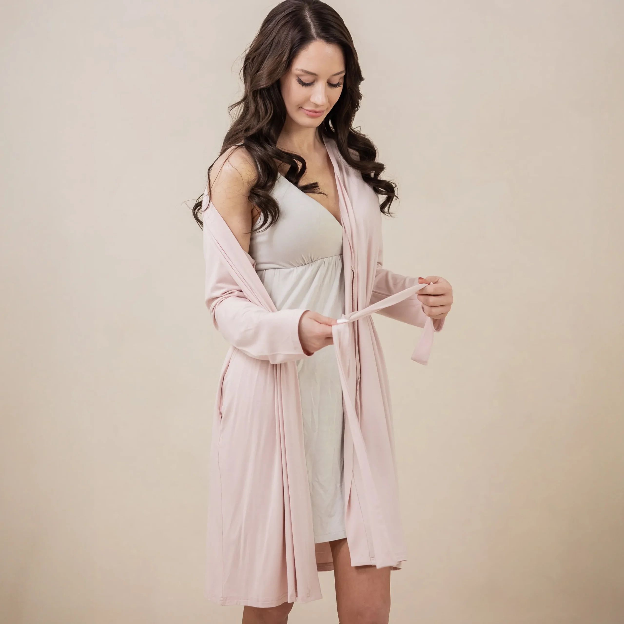 Kyte Baby Women's Lounge Robe in Blush Outlet