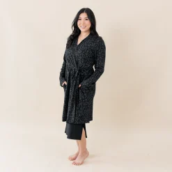 Kyte Baby Women's Lounge Robe in Midnight Leopard Outlet