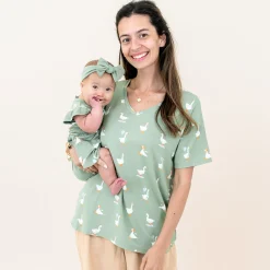 Kyte Baby Women's Relaxed Fit V-Neck in Silly Goose Clearance