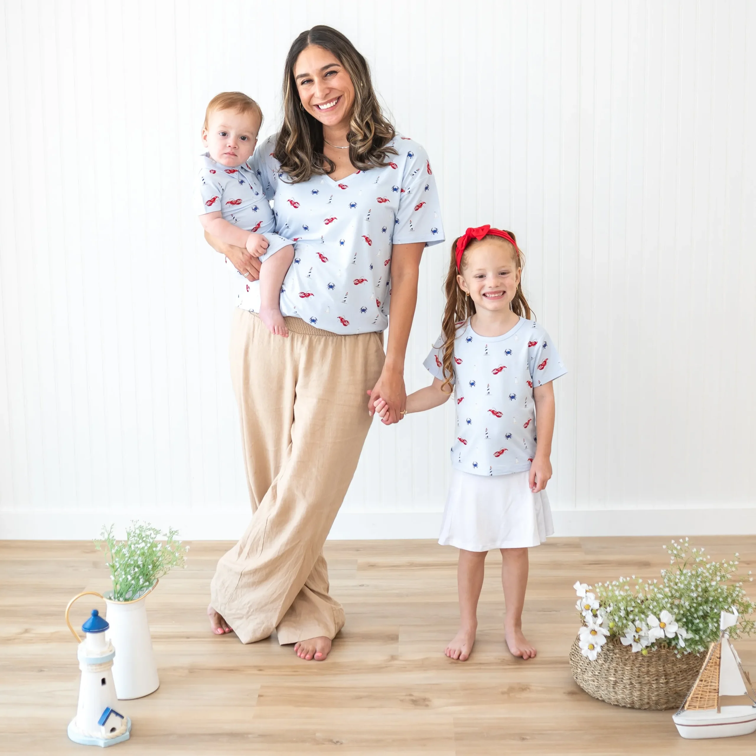 Kyte Baby Women's Relaxed Fit V-Neck in Harbor Discount