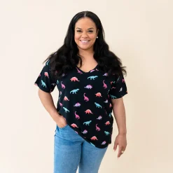Kyte Baby Women’s Relaxed Fit V-Neck in Midnight Roar Sale