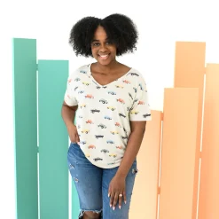 Kyte Baby Women’s Relaxed Fit V-Neck in Vintage Truck Sale