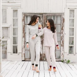 Kyte Baby Women’s Ribbed Henley Set in Fir Stripe Sale