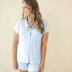 Kyte Baby Women's Short Sleeve Pajama Set in Mist Best