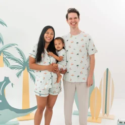 Kyte Baby Women's Short Sleeve Pajama Set in Dew Surf Hot