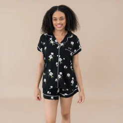 Kyte Baby Women’s Short Sleeve Pajama Set in Big Midnight Magnolia Discount