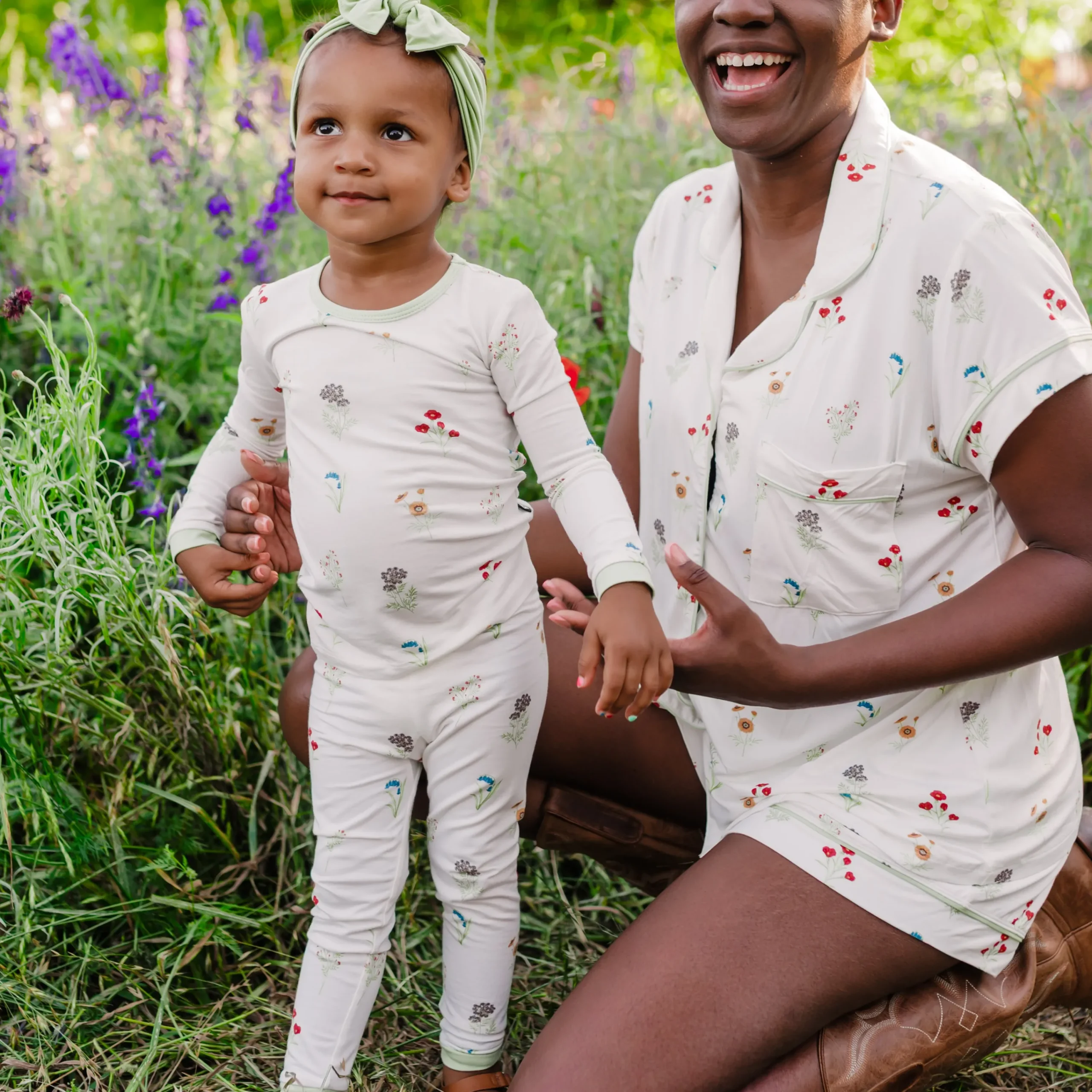 Kyte Baby Women’s Short Sleeve Pajama Set in Wildflower Clearance