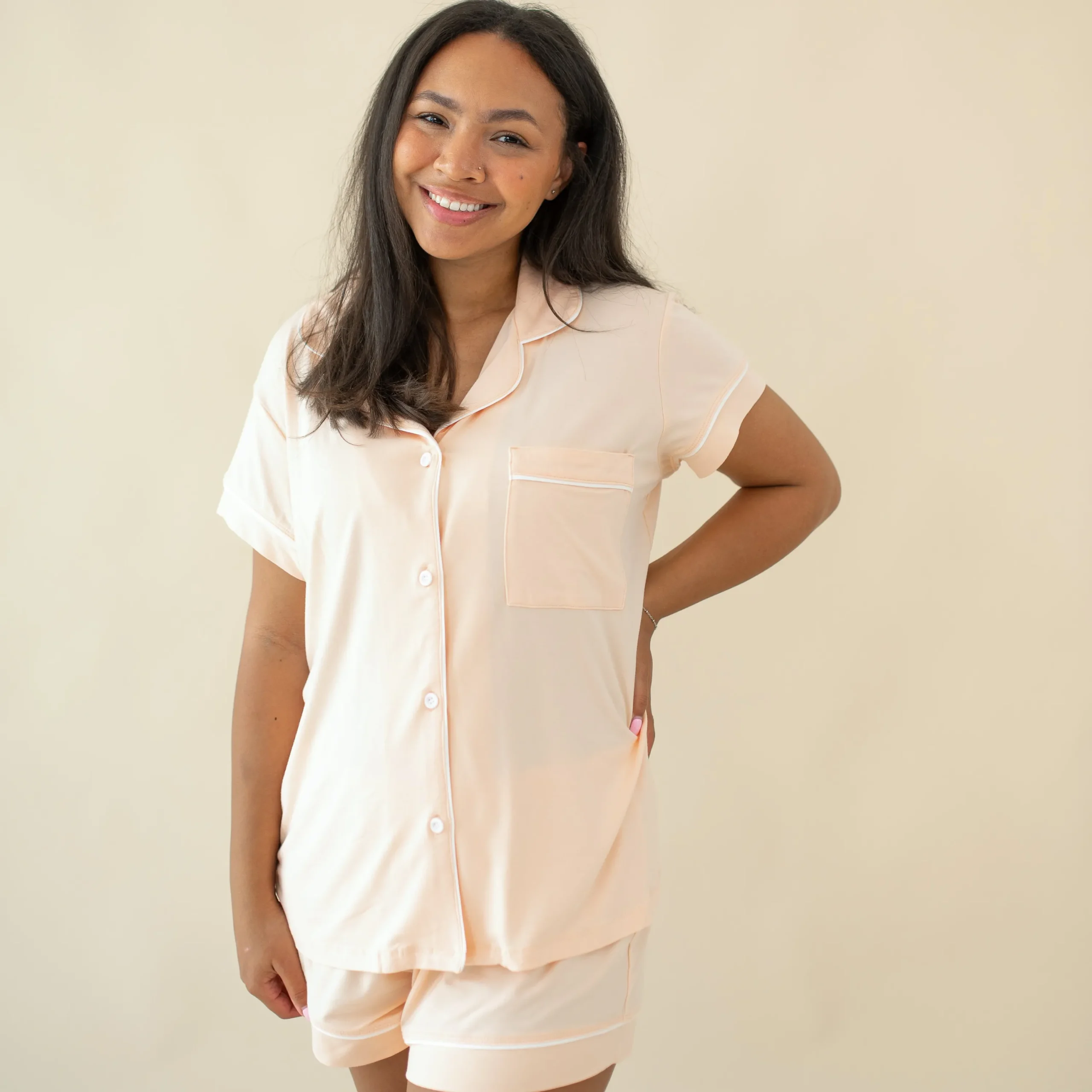 Kyte Baby Women's Short Sleeve Pajama Set in Canyon Sale