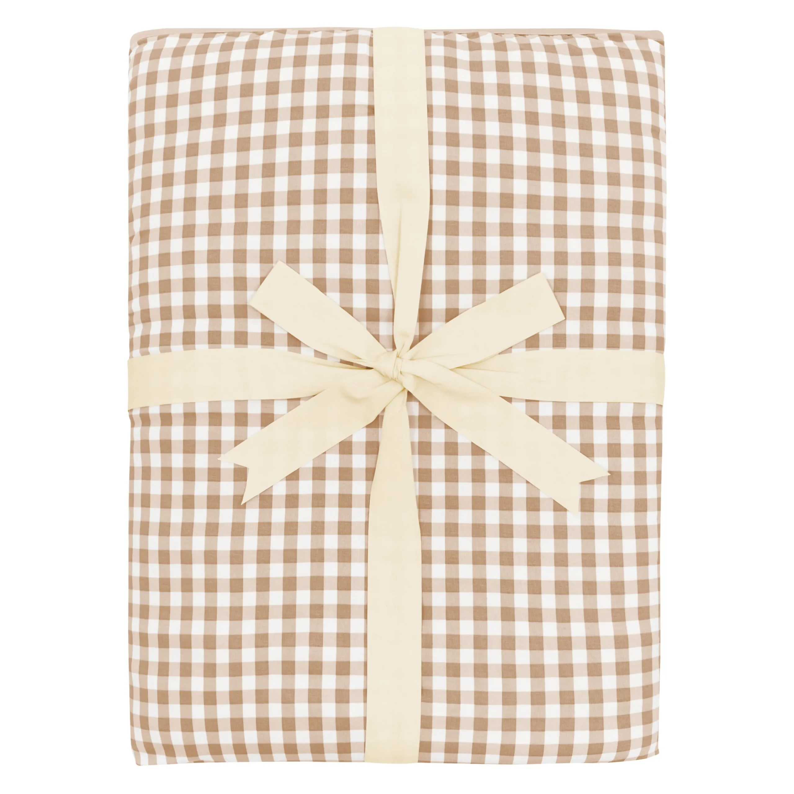 Kyte Baby Youth Blanket in 2.5 Gingham Bisque Outlet
