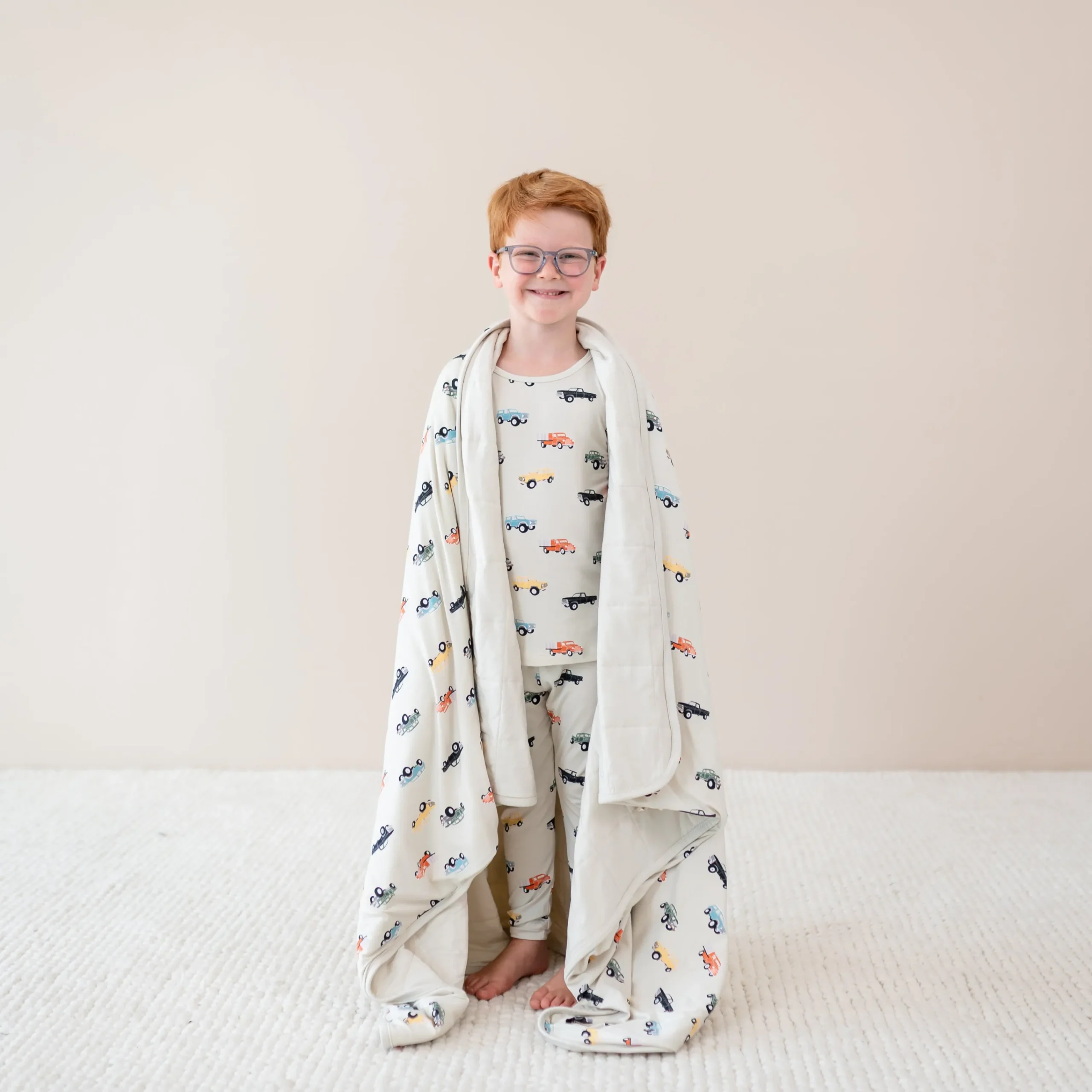 Kyte Baby Youth Blanket in Vintage Truck 1.0 Outlet