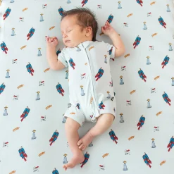 Kyte Baby Zipper Shortall Romper in Superman™ Sale