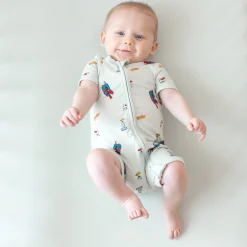 Kyte Baby Zipper Shortall Romper in Superman™ Sale