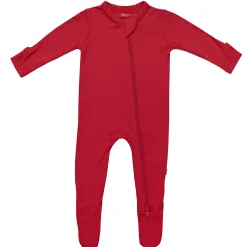 Kyte Baby Zippered Footie in Cardinal Hot
