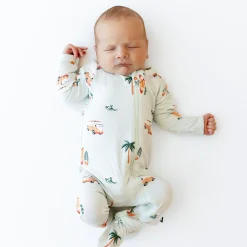 Kyte Baby Zippered Footie in Dew Surf Outlet