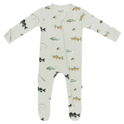Kyte Baby Zippered Footie in Fishing Hot