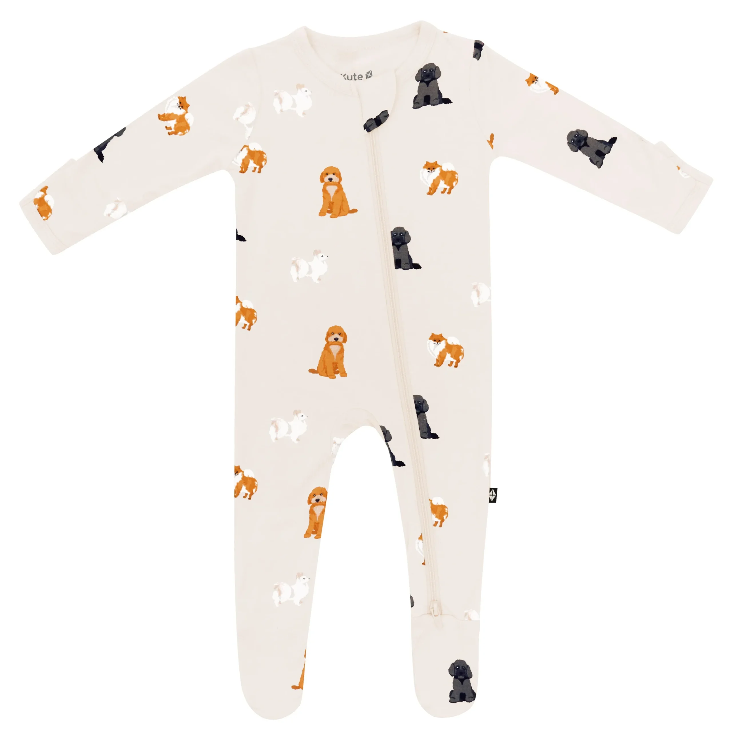Kyte Baby Zippered Footie in Fluffy Dog Sale