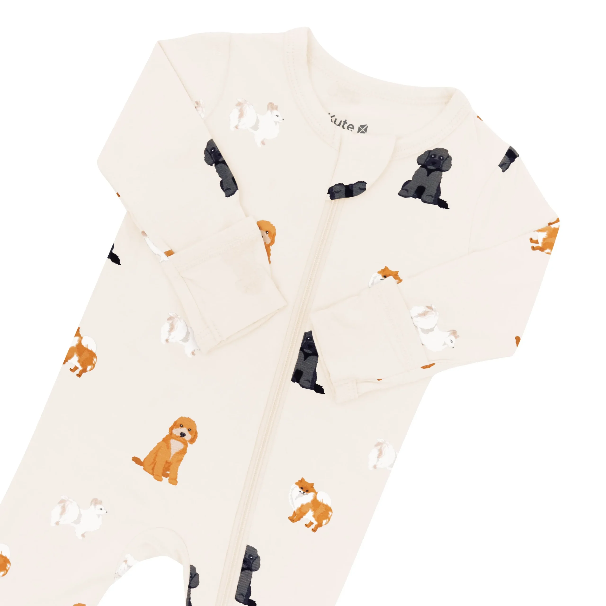 Kyte Baby Zippered Footie in Fluffy Dog Sale