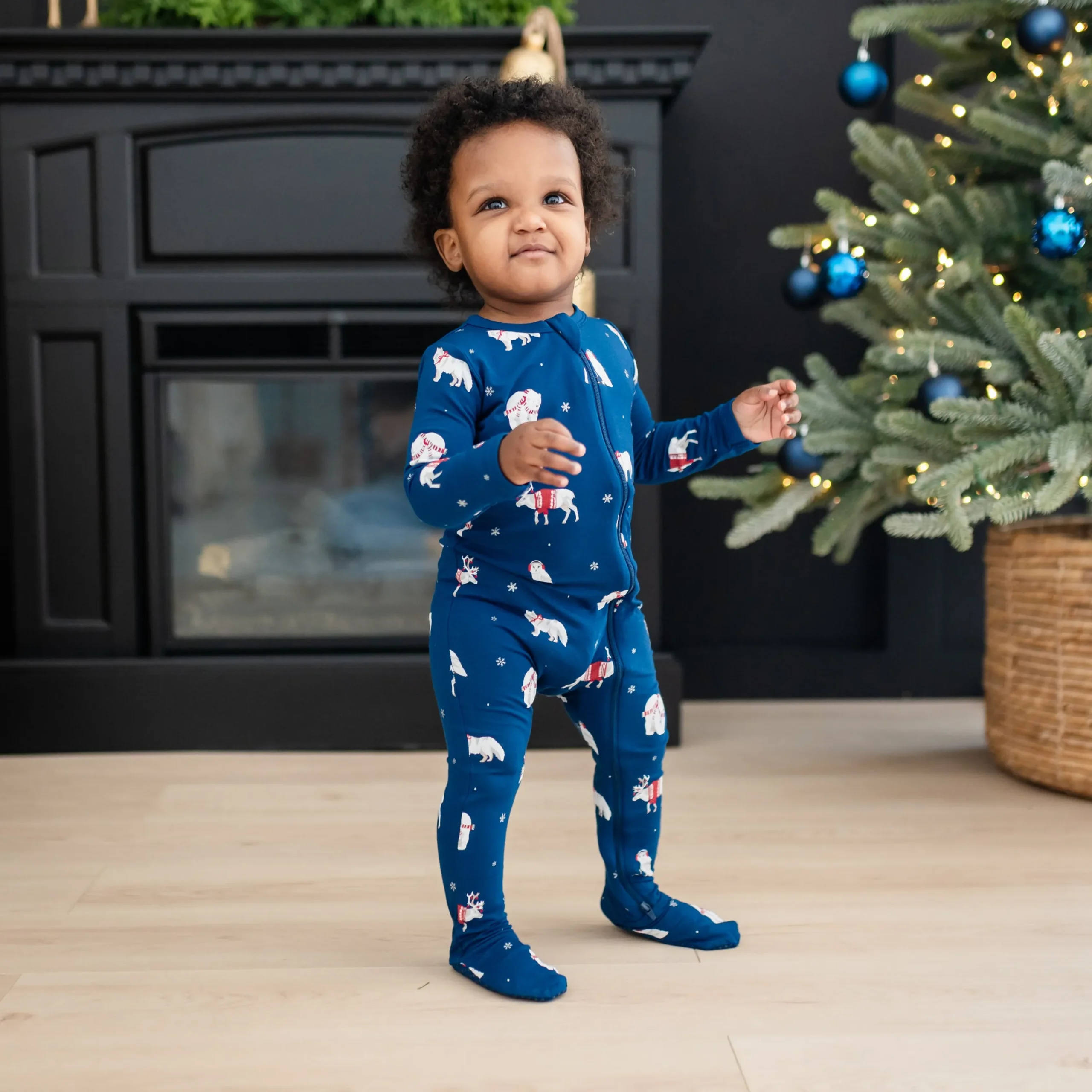 Kyte Baby Zippered Footie in Frosty Friends Online