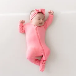 Kyte Baby Zippered Footie in Guava Discount