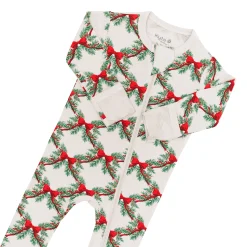 Kyte Baby Zippered Footie in Holiday Bow Outlet