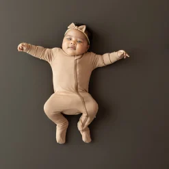 Kyte Baby Zippered Footie in Latte Best
