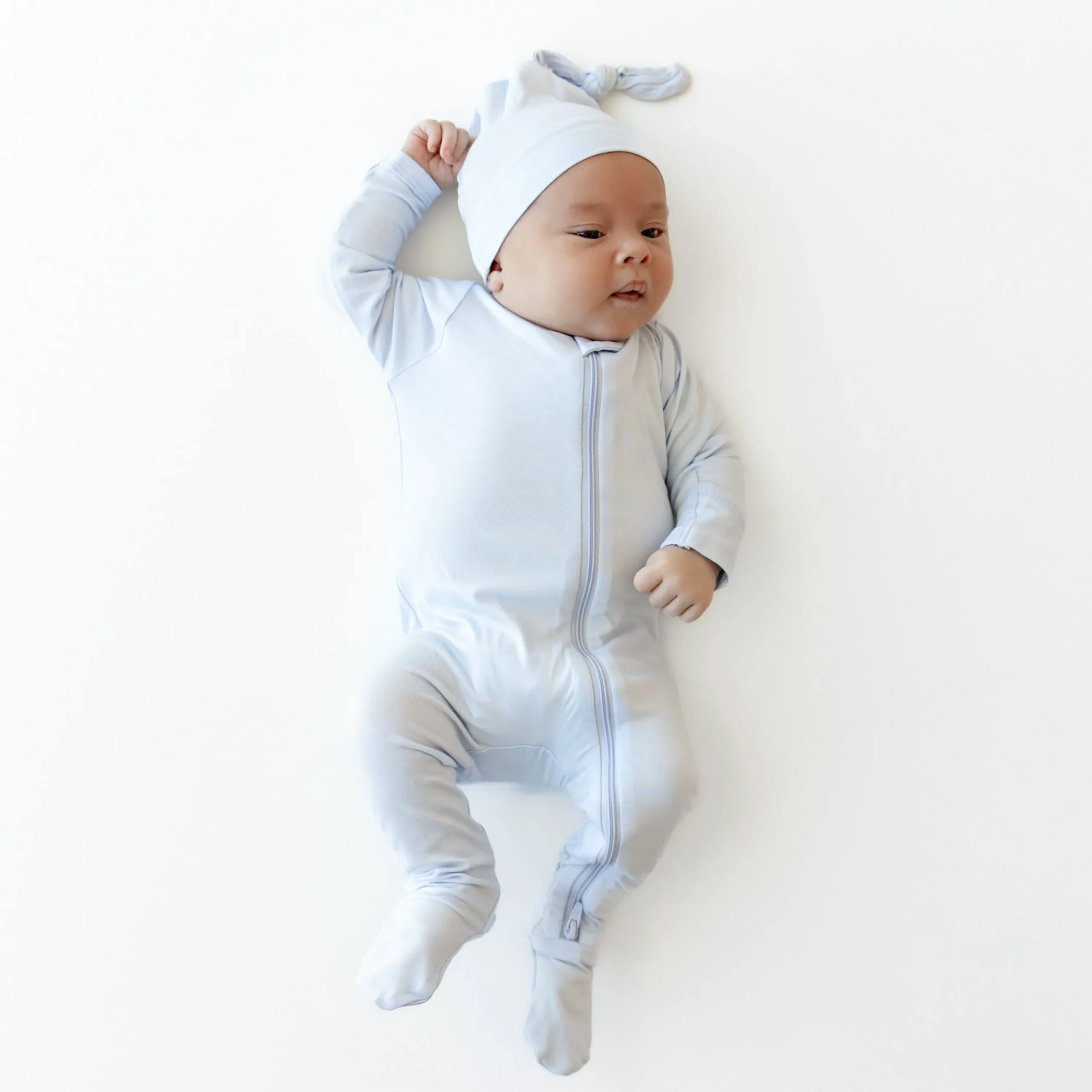 Kyte Baby Zippered Footie in Mist Clearance