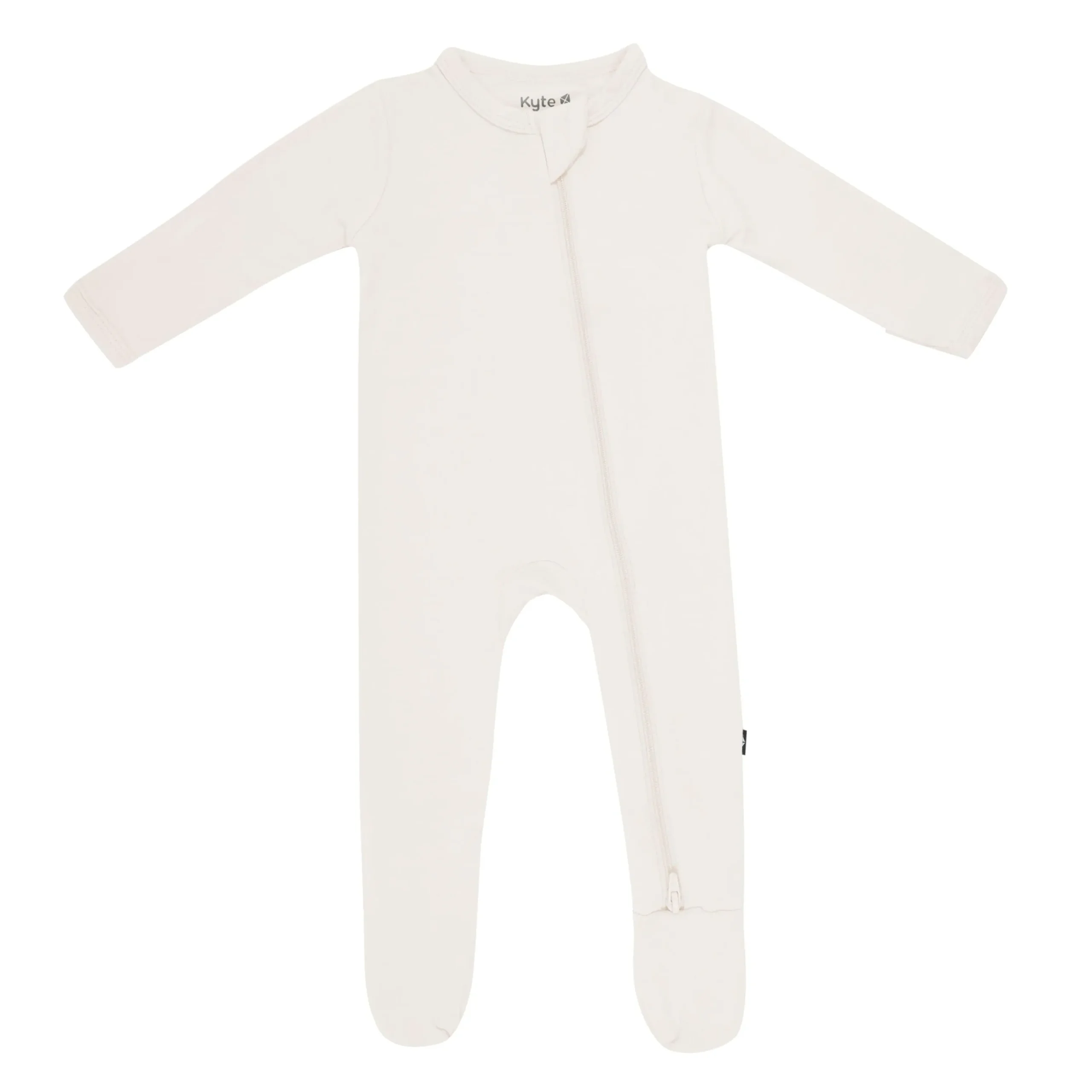 Kyte Baby Zippered Footie in Oat Hot