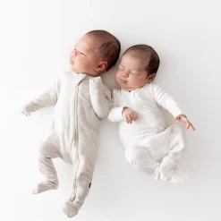 Kyte Baby Zippered Footie in Oat Hot