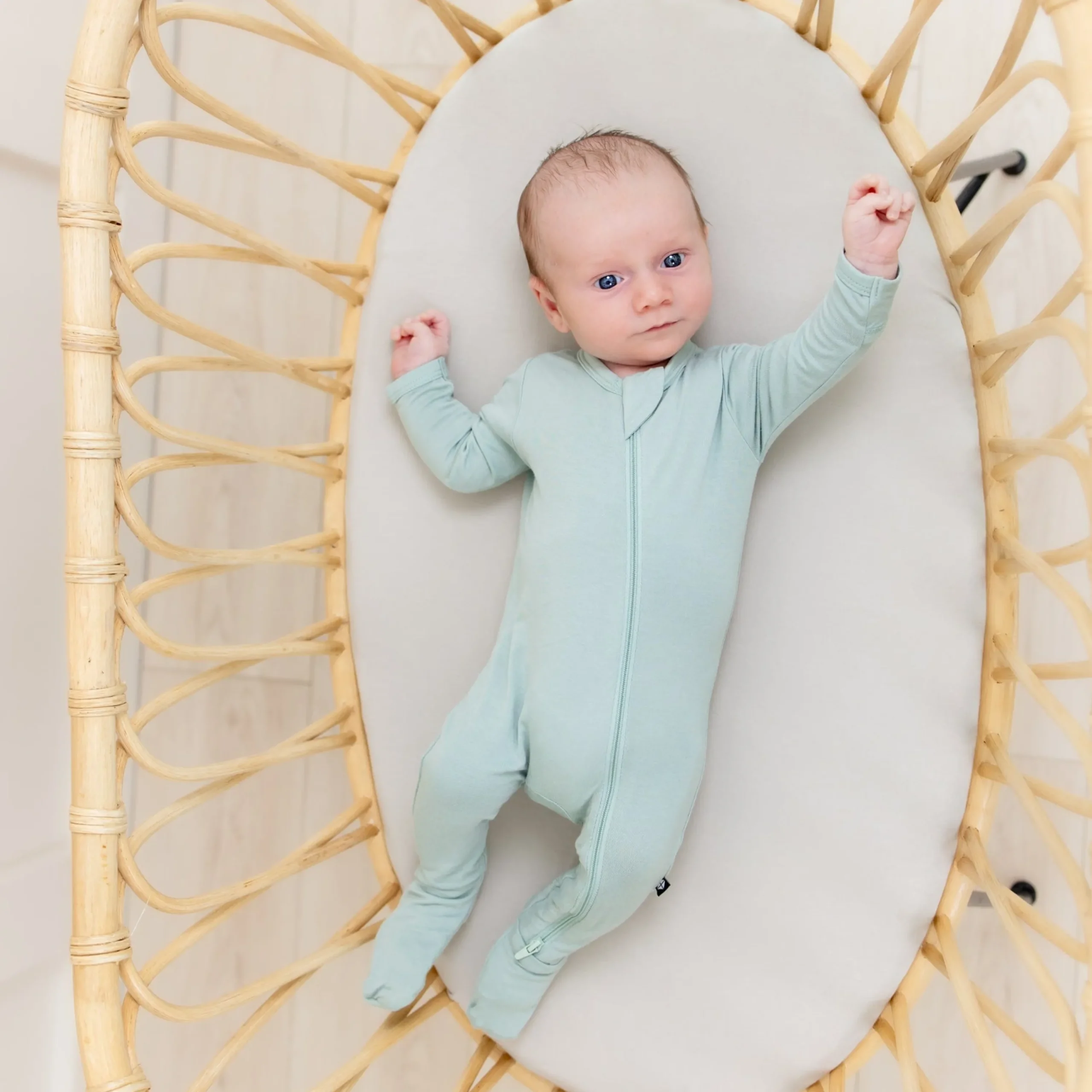 Kyte Baby Zippered Footie in Sage Sale