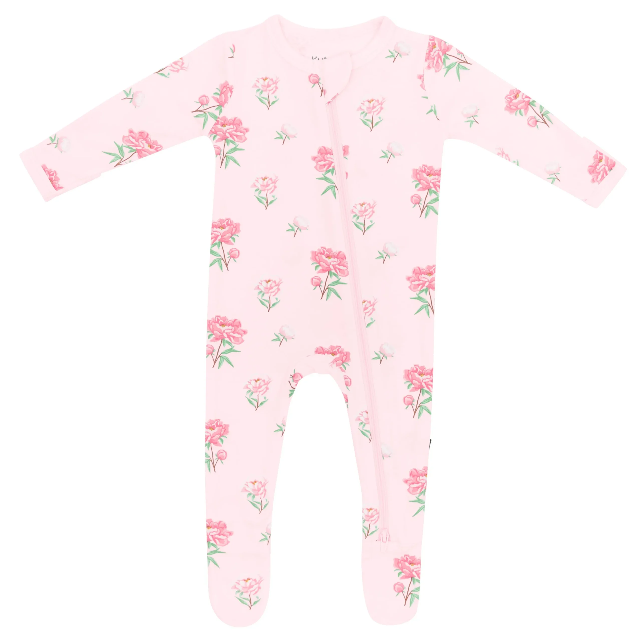 Kyte Baby Zippered Footie in Sakura Peony Hot