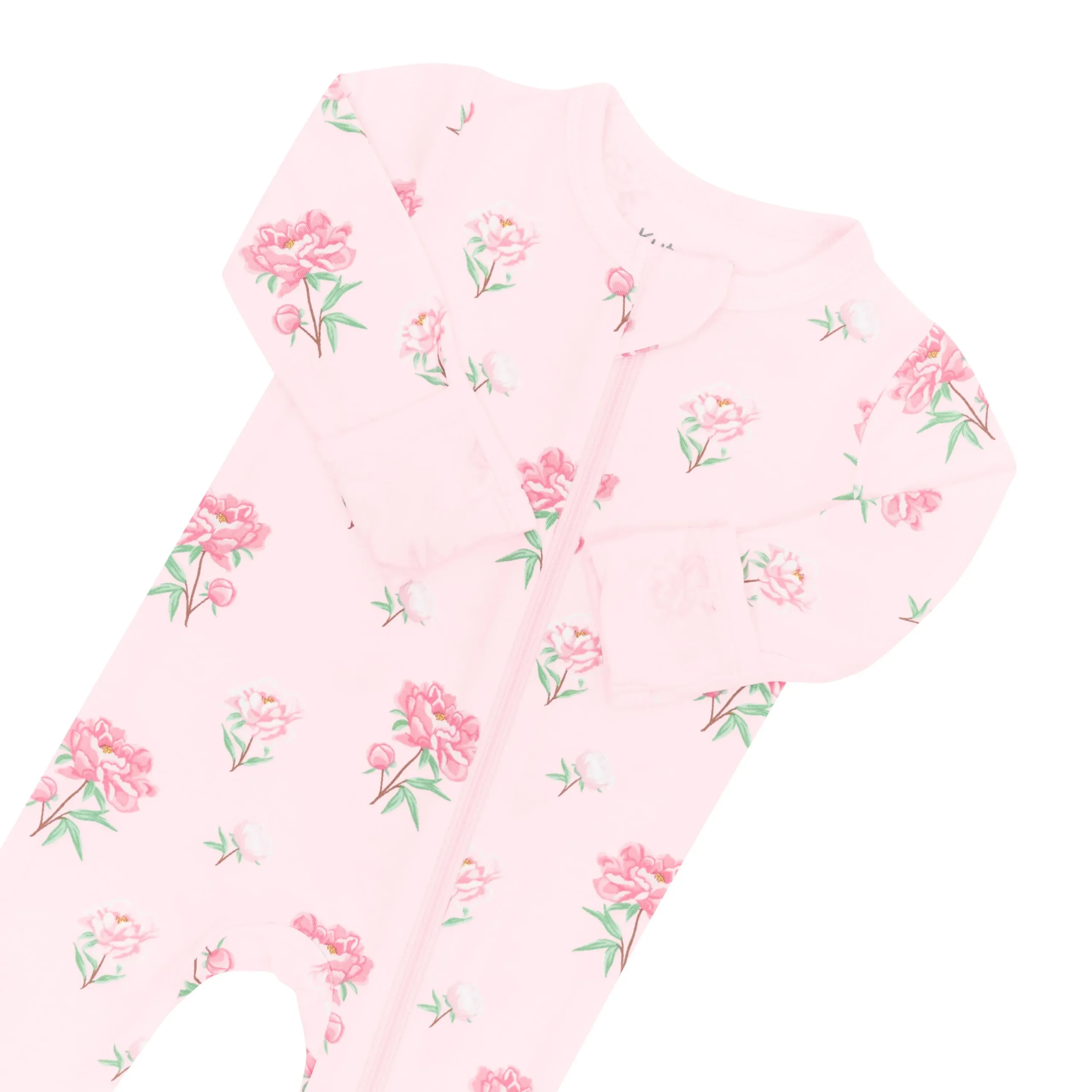 Kyte Baby Zippered Footie in Sakura Peony Hot