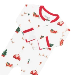 Kyte Baby Zippered Footie in Santa Sleigh Clearance