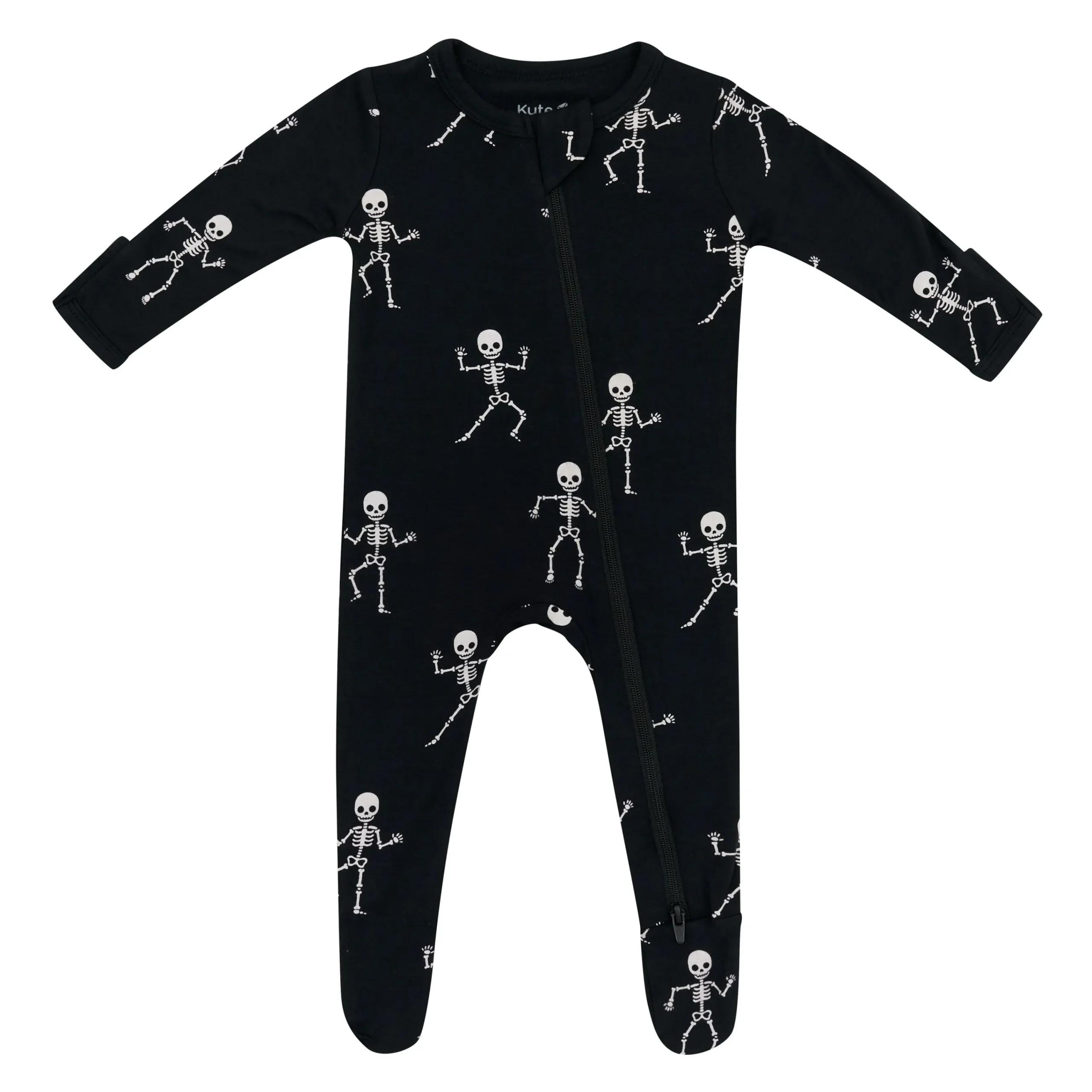 Kyte Baby Zippered Footie in Skeleton Best