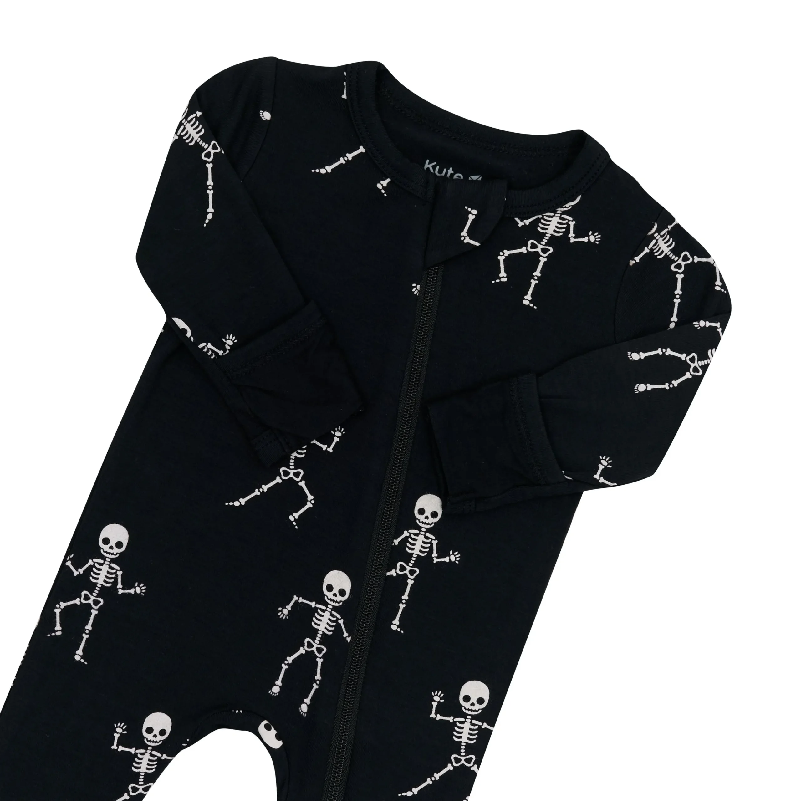 Kyte Baby Zippered Footie in Skeleton Best