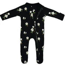 Kyte Baby Zippered Footie in Small Midnight Magnolia Outlet