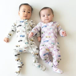 Kyte Baby Zippered Footie in Sparkles and Speed Outlet