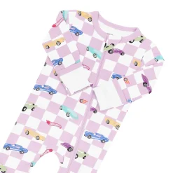 Kyte Baby Zippered Footie in Sparkles and Speed Outlet