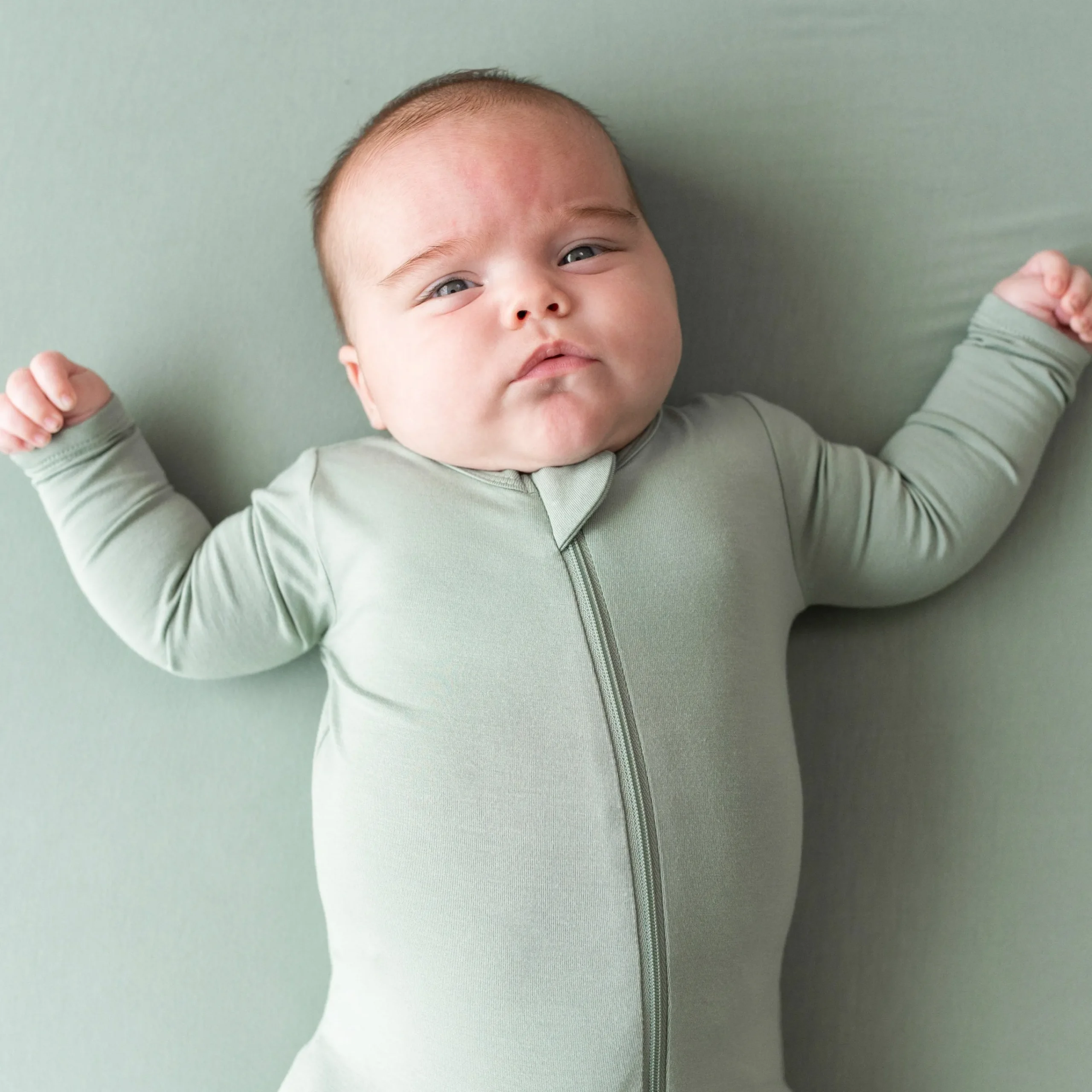 Kyte Baby Zippered Footie in Thyme Outlet