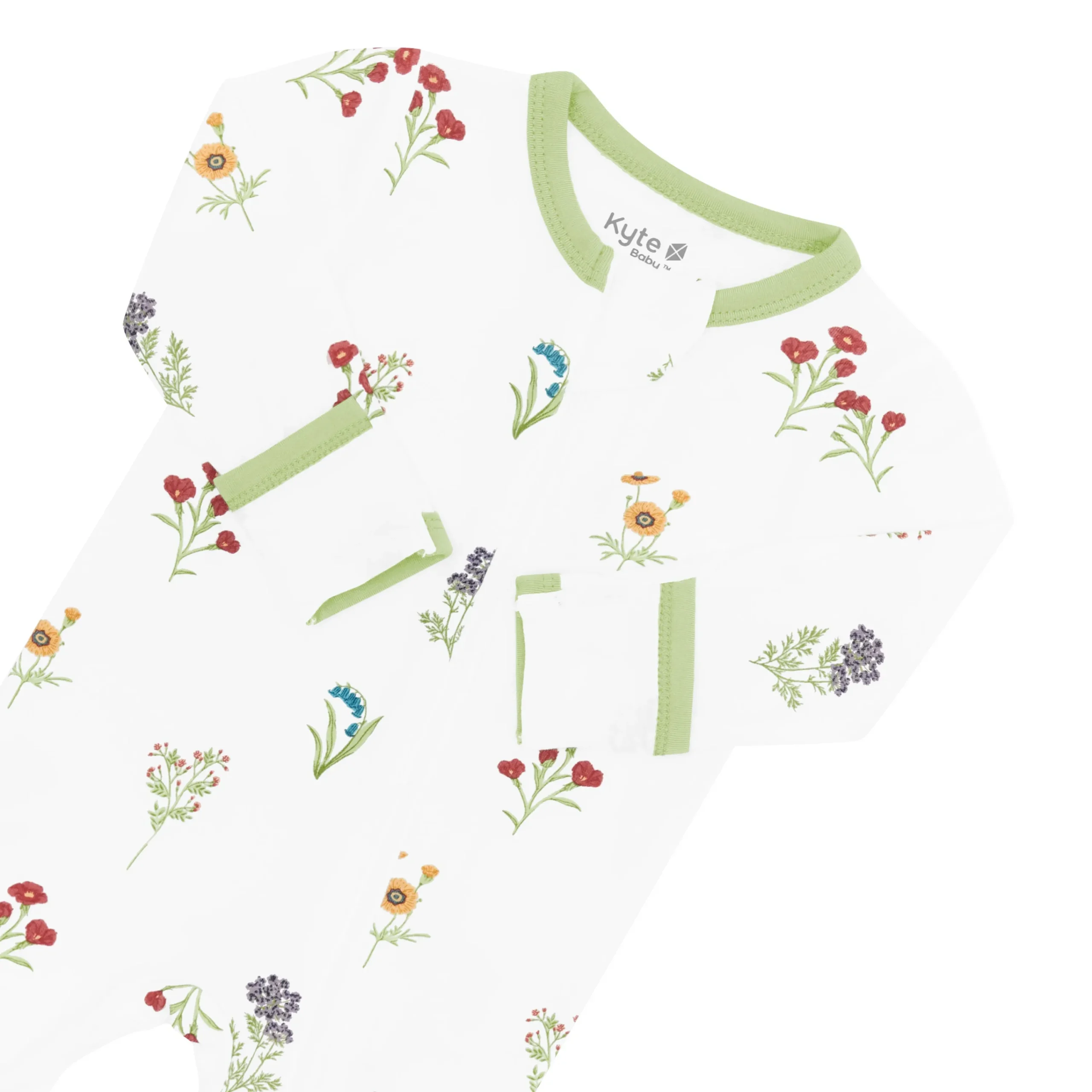 Kyte Baby Zippered Footie in Wildflower