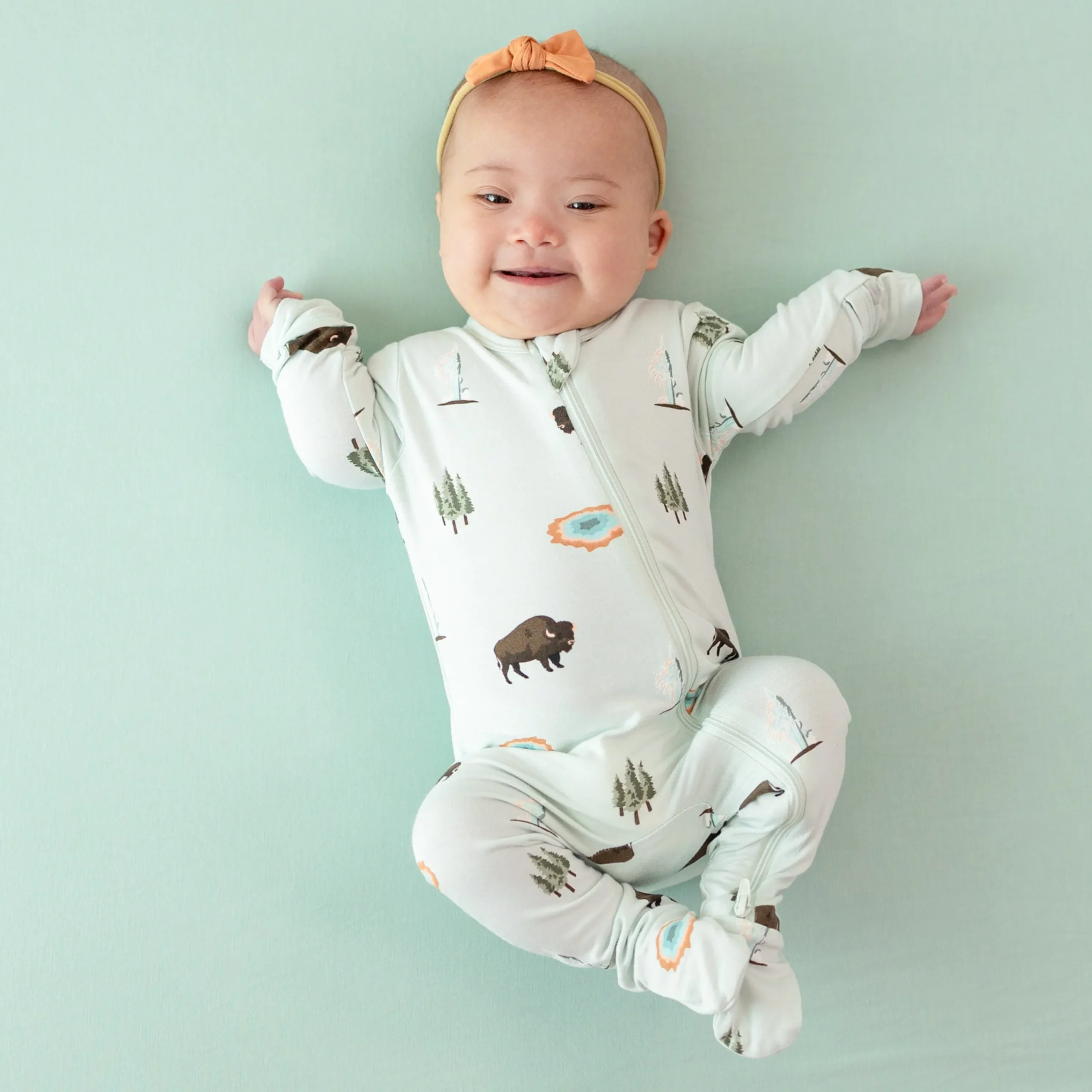 Kyte Baby Zippered Footie in Yellowstone Clearance