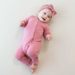 Kyte Baby Zippered Romper in Apple Blossom New