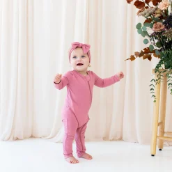 Kyte Baby Zippered Romper in Apple Blossom New