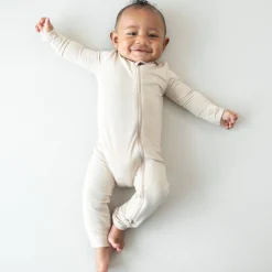 Kyte Baby Zippered Romper in Bisque Hot