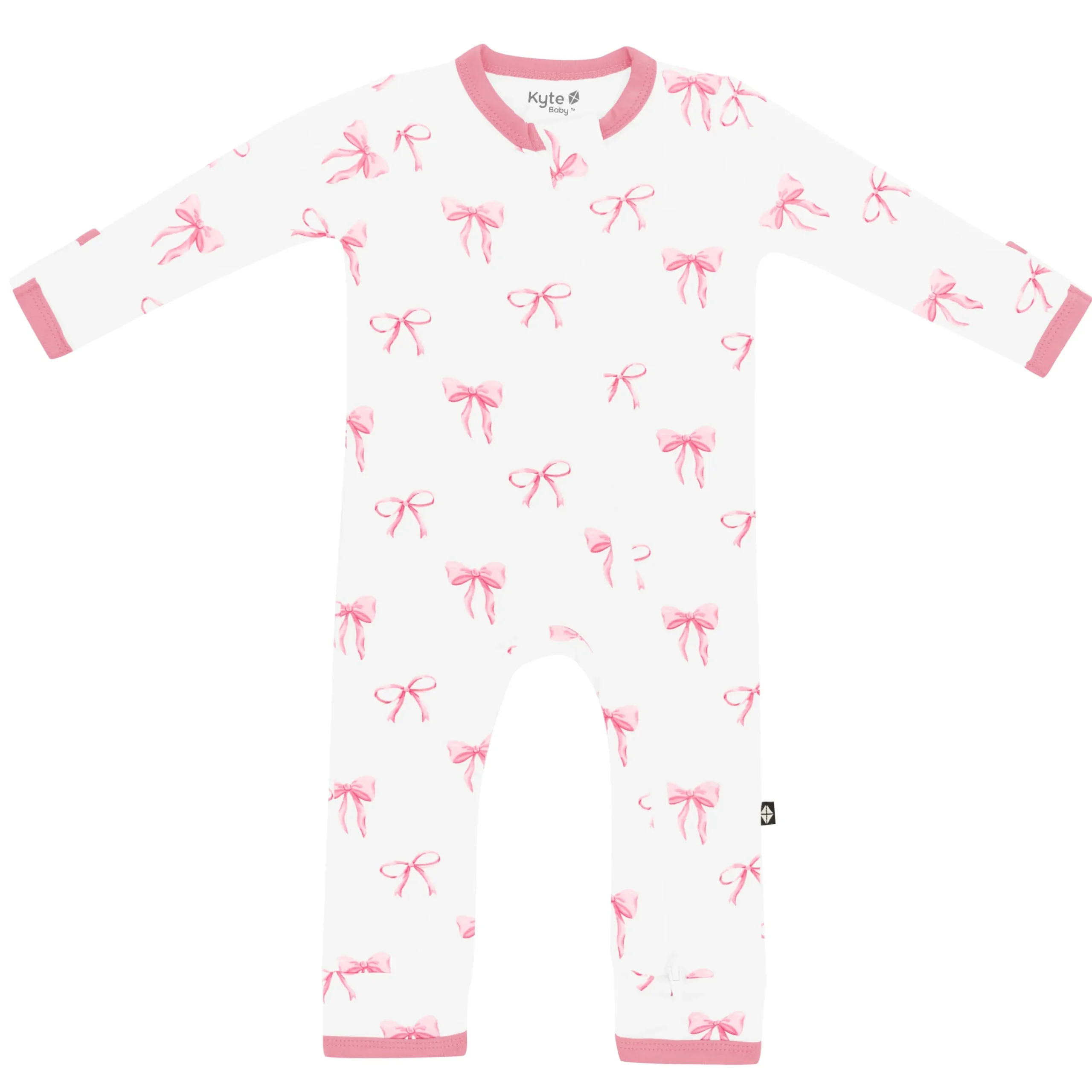 Kyte Baby Zippered Romper in Bow New