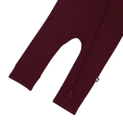 Kyte Baby Zippered Romper in Burgundy Hot