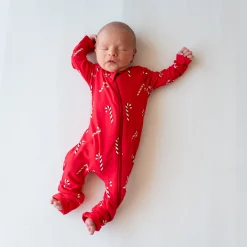 Kyte Baby Zippered Romper in Candy Cane Best