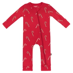 Kyte Baby Zippered Romper in Candy Cane Best