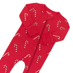 Kyte Baby Zippered Romper in Candy Cane Best