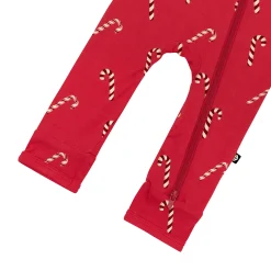 Kyte Baby Zippered Romper in Candy Cane Best